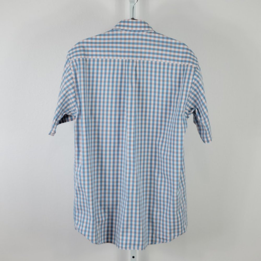 VIYELLA gingham classic fit shirt blue Sz L - Picture 3 of 4